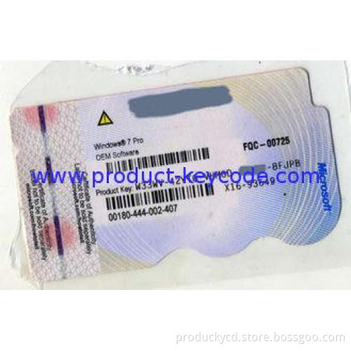 Windows Product Key Sticker For Windows 7 Pro cis , cis win